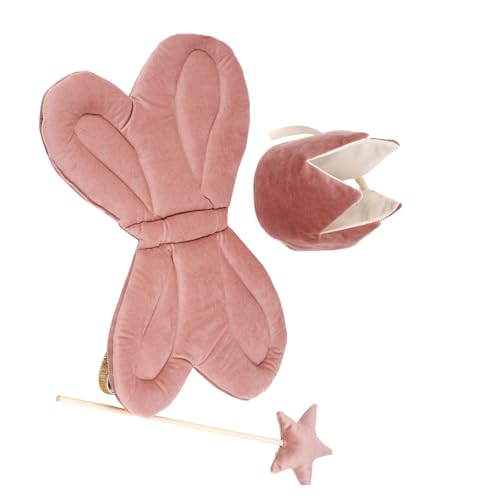 Kinder Mädchen Kostüm Zubehör Set Krone Kopfbedeckung Stern Zauberstab und Flügel für Partys und Bühnenauftritte Lovely Girls Wing Set von Gissroys