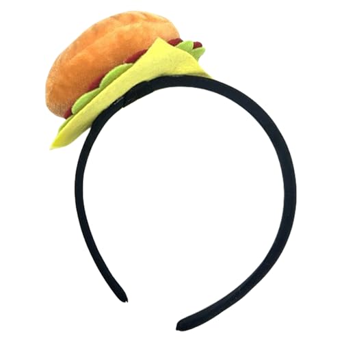 Lustiges, lebensechtes Hamburger-Haarband, Rollenspiel-Kopfbedeckung mit realistischem Design für Erwachsene und Kinder, lässig und Party, Treffen, Rollenspiel, Party-Haarband von Gissroys
