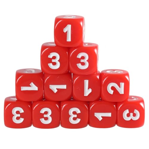 Packung Von 12 Verschiedenen Farbgeräten Abgerundete Ecke 13mm Dices Würfel Mit Großer Zahl Kids Acryl 6 Seiten Bildungsset Mathematiklernen von Gissroys