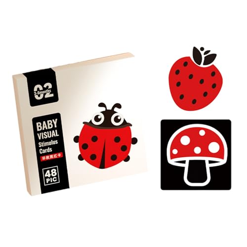 Sensorische Spielzeugkarten Schwarz Weiße Kontrast Babykarte Flashkarten Kleinkind Für Visuelle Stimulation Und Gehirnentwicklung Hochkontrast Baby Karteikarten Sensorische Karten Schwarz Weiß von Gissroys