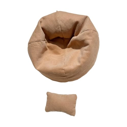 Spielerbar Puppencouch Mit Hellem Design Fauler Schlafsofa Bett Für Gefüllte Spielzeug Kompakte Home Decors Kreative Geschenk Desktop Dekoration Doll Bett von Gissroys