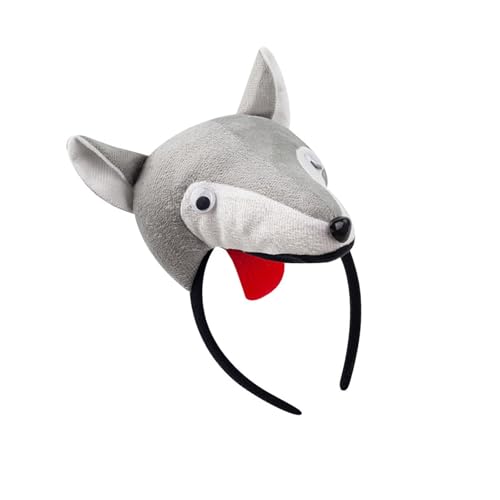 Wolf Tier Rollenspiel Kostüm Wolf Stirnband Schwanz Fliege Rock Halloween Outfit Zubehör für Kinder Jungen Mädchen Cosplay Erwachsene Verkleidung von Gissroys
