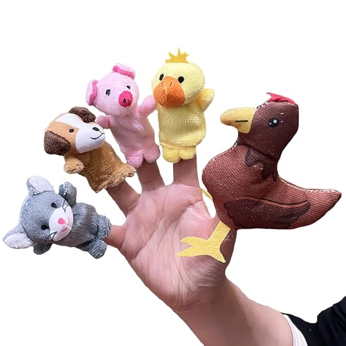 Animal Finger Puppets, Multicolor Finger Toy Children Set of 5, Puppets for Easter Basket Stuffers, Egg Fillers, School Classroom Rewards, 3.15 inches, Multicolor Animal Finger Puppets, Multicolor Finger Toy Children Set of 5, Puppets for Easter Basket Stuffers, Egg Fillers, School Classroom Rewards, 3.15 inches, Multicolor von Gitekain
