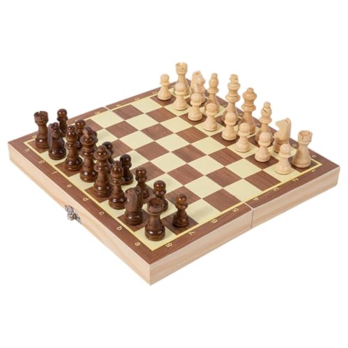 Chess Set, Interactive Travel Chess Game, Wooden Folding Board with Built-in Storage, Portable Compact for Christmas Birthday, 9.45x9.45 inches, Desktop, Travel Chess Set, Interactive Travel Chess Game, Wooden Folding Board with Built-in Storage, Portable Compact for Christmas Birthday, 9.45x9.45 inches, Desktop, Travel von Gitekain