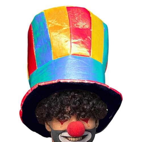 Clown-Zylinder Regenbogen, Regenbogen-Kostüm-Zylinder, Halloween-Clown-Hut, Karneval-Regenbogen-Zylinder, Kostümhut für Erwachsene, Clown-Hut für Kinder, Regenbogen-Party-Zylinder, bunter Clown-Zylind Clown-Zylinder Regenbogen, Regenbogen-Kostüm-Zylinder, Halloween-Clown-Hut, Karneval-Regenbogen-Zylinder, Kostümhut für Erwachsene, Clown-Hut für Kinder, Regenbogen-Party-Zylinder, bunter Clown-Zylind von Gitekain