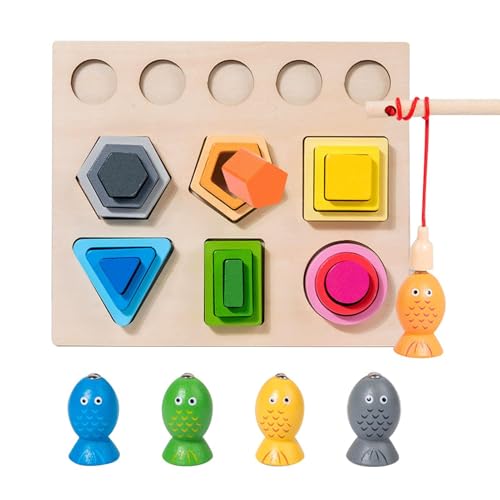 Geometric Matching Blocks, Shape Sorting Blocks, Size About 21.3x3.5x18cm, Learning Toy Designed Fishing Rods for Home, Outdoors Activities, School, Kindergarten Geometric Matching Blocks, Shape Sorting Blocks, Size About 21.3x3.5x18cm, Learning Toy Designed Fishing Rods for Home, Outdoors Activities, School, Kindergarten von Gitekain