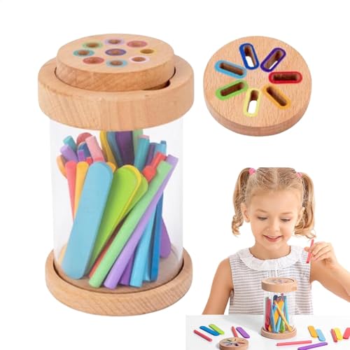Gitekain Color Sorting Toys, Colorful Sensory Sorting Cups, Educational Matching Game for Toddler, Fine Motor Skill Development, Counting Learning Toy for Indoor (4.33x2.95x2.95 Inches). von Gitekain