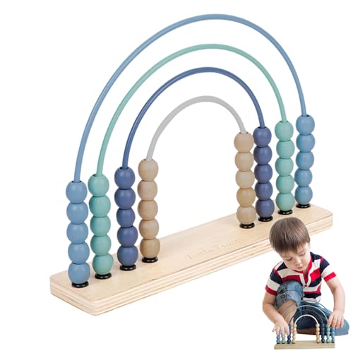 Gitekain Mathematics Abacus, Miniature Wooden Counting Frame, 4 Rows Math Manipulatives for Elementary Education, Skills and Logical Learning Tool, 27x22x6.4cmx Gitekain Mathematics Abacus, Miniature Wooden Counting Frame, 4 Rows Math Manipulatives for Elementary Education, Skills and Logical Learning Tool, 27x22x6.4cmx von Gitekain