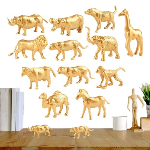Gitekain Small Animal Figures, Realistic Golden Animal Toy Playset, Educational Wildlife Figurines, Learning Decoration, Miniature Toys for Cupcake Toppers, Party Favors, and Crafts Gitekain Small Animal Figures, Realistic Golden Animal Toy Playset, Educational Wildlife Figurines, Learning Decoration, Miniature Toys for Cupcake Toppers, Party Favors, and Crafts von Gitekain