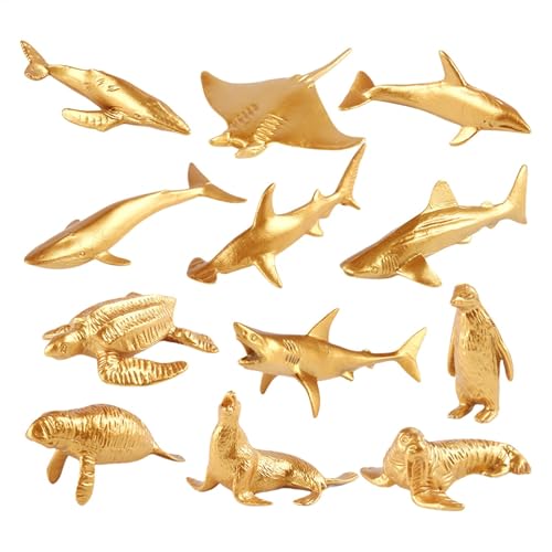 Gitekain Small Animal Figures, Realistic Golden Animal Toy Playset, Educational Wildlife Figurines, Learning Decoration, Miniature Toys for Cupcake Toppers, Party Favors, and Crafts Gitekain Small Animal Figures, Realistic Golden Animal Toy Playset, Educational Wildlife Figurines, Learning Decoration, Miniature Toys for Cupcake Toppers, Party Favors, and Crafts von Gitekain
