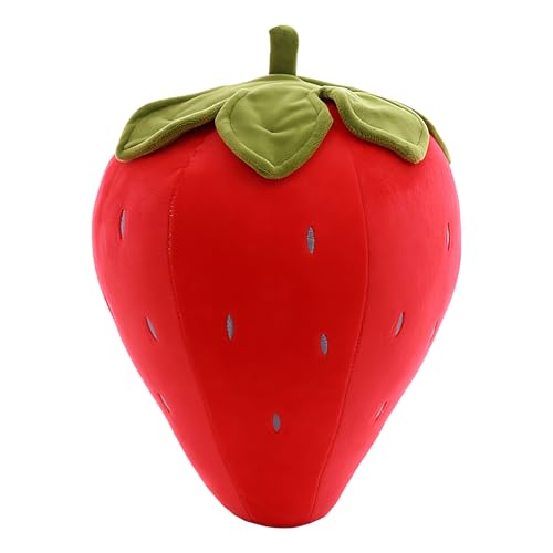 Gitekain Strawberry Plush, Soft Stuffed Strawberry Pillows, 9.84in Aesthetic Cozy Bedroom Decoration, Portable Nursery Decor, Cute Comfy Staffed Toy for Easter, Birthday von Gitekain