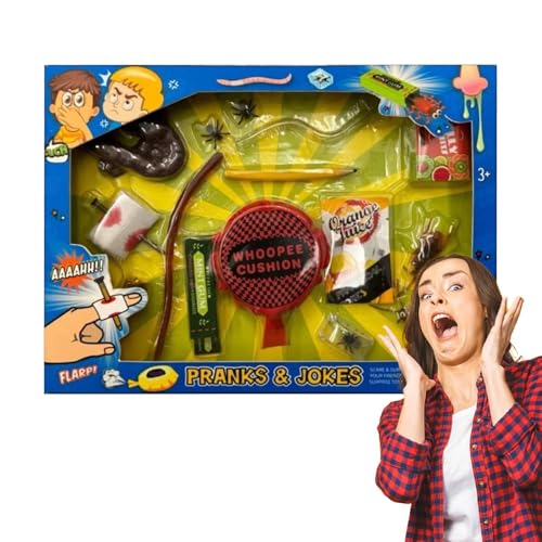 Kids Prank Toys, Gag Jokes Trick Set, Funny Hilarious Joke Box with Fart Pad, Practical Joke Kit for Teens, Adults, Party Entertainment, Classic and Timeless Pranks for Everyone: Kids Prank Toys, Gag Jokes Trick Set, Funny Hilarious Joke Box with Fart Pad, Practical Joke Kit for Teens, Adults, Party Entertainment, Classic and Timeless Pranks for Everyone: von Gitekain