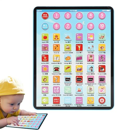 Learning Tablet, Early Development Educational Toy, Interactive Electronic Learning System, Touchscreen Kids, for 2-5 Years Old, Early Childhood & Fun, 6.1x4.72x0.59 Inches von Gitekain