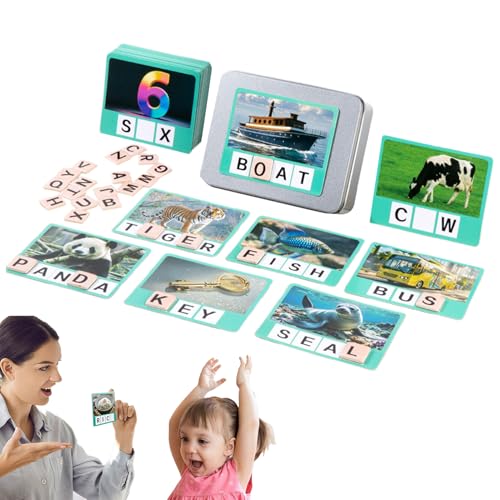 Lernkarten - Karten Rechtschreibung Puzzlespielzeug | Holzpuzzle Feinmotorik Spielzeug Zuordnungsspiel Vorschule Klassenzimmer Homeschool Lernmaterial Lernkarten - Karten Rechtschreibung Puzzlespielzeug | Holzpuzzle Feinmotorik Spielzeug Zuordnungsspiel Vorschule Klassenzimmer Homeschool Lernmaterial von Gitekain