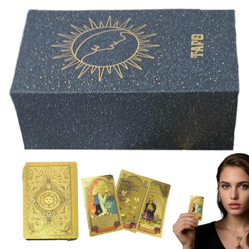 Tarot Cards, Entertainment Oracle Cards, Complete Set of 78 Fate Divination Deck, Compact Design, Family Board Games Edition, Russian Language Version for Fun, Parties, Spiritual Insight Tarot Cards, Entertainment Oracle Cards, Complete Set of 78 Fate Divination Deck, Compact Design, Family Board Games Edition, Russian Language Version for Fun, Parties, Spiritual Insight von Gitekain