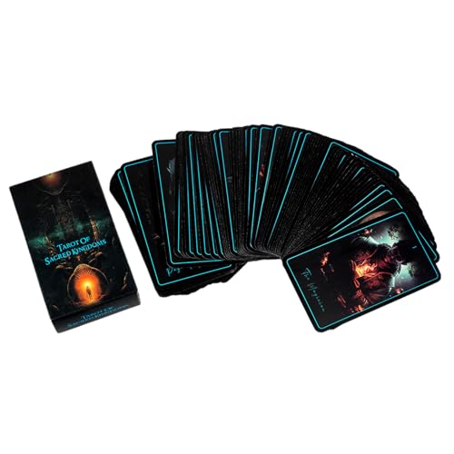Tarot of Sacred Kingdoms Deck, Fortune Telling Divination Cards, 78-Card Standard Tarot Pack for Spiritual Reading, Board Game Use, Fate Discovery and Self Reflection Tarot of Sacred Kingdoms Deck, Fortune Telling Divination Cards, 78-Card Standard Tarot Pack for Spiritual Reading, Board Game Use, Fate Discovery and Self Reflection von Gitekain