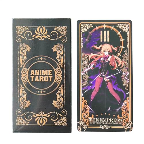 Tarotkarten, Anime-inspiriertes 78-Blatt-Party-Tarotdeck, Wahrsager-Tarotkarten für Anfänger und Sammler, Teamaktivitäten, Versammlungen, Camping, 10,5 x 6 x 2,5 cm Tarotkarten, Anime-inspiriertes 78-Blatt-Party-Tarotdeck, Wahrsager-Tarotkarten für Anfänger und Sammler, Teamaktivitäten, Versammlungen, Camping, 10,5 x 6 x 2,5 cm von Gitekain