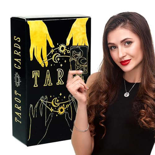 Tarotkarten, russische Version, Orakeldecks, Tisch-Tarot-Spiel, ideal für Freunde, Familiennächte, spirituelles Lesen, Anfänger und Partygebrauch, 10,2 x 5,9 cm Tarotkarten, russische Version, Orakeldecks, Tisch-Tarot-Spiel, ideal für Freunde, Familiennächte, spirituelles Lesen, Anfänger und Partygebrauch, 10,2 x 5,9 cm von Gitekain