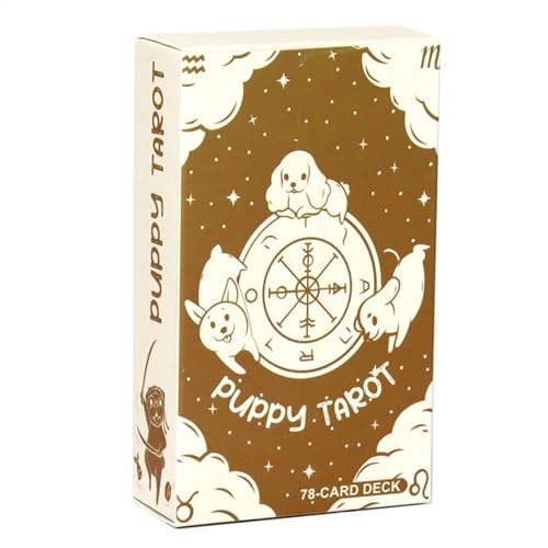 Tarotkarten, süßes Welpen-Orakeldeck, Wahrsager-Set, kompaktes 78-Karten-Tarot-Deck, 10,3 x 6 cm, perfekt für Partyspiele und intuitive Lesungen Tarotkarten, süßes Welpen-Orakeldeck, Wahrsager-Set, kompaktes 78-Karten-Tarot-Deck, 10,3 x 6 cm, perfekt für Partyspiele und intuitive Lesungen von Gitekain