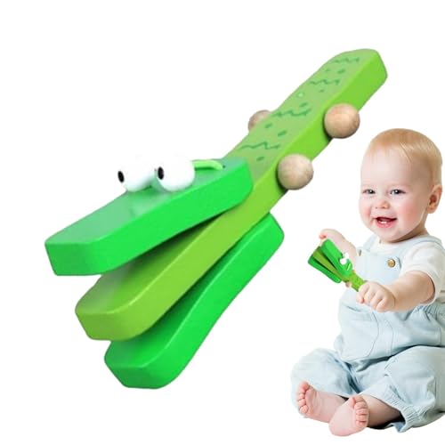 Wooden Cartoon Castanet Clapper Crocodile Percussion Instrument Fun Rhythm Toy Educational Music Tool for Kids Adults, Made from Smooth Wood Wooden Cartoon Castanet Clapper Crocodile Percussion Instrument Fun Rhythm Toy Educational Music Tool for Kids Adults, Made from Smooth Wood von Gitekain
