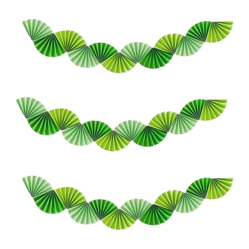 Gitohoni 3 Stück Papier Fans Als Hängedekoration für Verschiedene Anlässe, GrÜn von Gitohoni