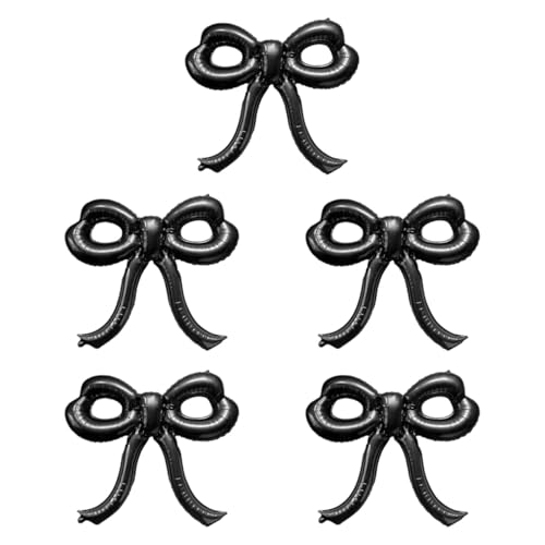 Gitohoni 5x Bowballons Aluminium Folienballons für Kreative Partydekorationen Und Anlässe, Schwarz Gitohoni 5x Bowballons Aluminium Folienballons für Kreative Partydekorationen Und Anlässe, Schwarz von Gitohoni