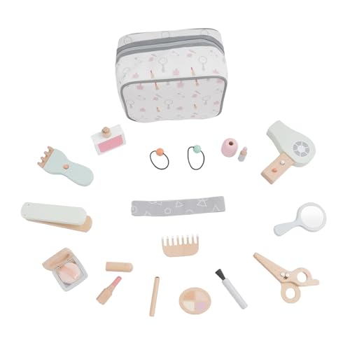 Holzschminke Spielset Set,Sicher in der Anwendung Friseur Set Spielzeug aus Buchenholz,Komplette Werkzeuge Pretend Play Kit mit Tragbare Kosmetiktasche Glatte Ränder Geburtstagsgeschenk für Mädchen Holzschminke Spielset Set,Sicher in der Anwendung Friseur Set Spielzeug aus Buchenholz,Komplette Werkzeuge Pretend Play Kit mit Tragbare Kosmetiktasche Glatte Ränder Geburtstagsgeschenk für Mädchen von Giuffrida