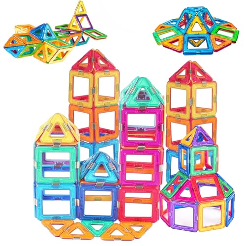 36 Teiliges Magnetspielzeug Magnetische Fliesen, Magnetische Bausteine Spielzeug für Kinder, Montessori Spielzeug Teilen für Jungen Mädchen Vorschule Lernbausatz Magnet Stapelspielzeug ab 3-8 Jahre von Giugio