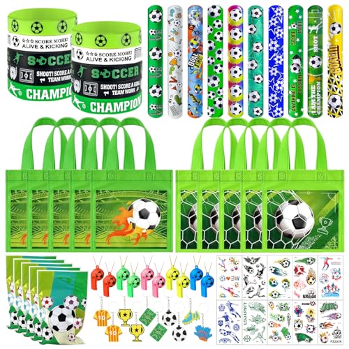 70 Stück Fußball Party Mitgebsel Kinder, Fußball Mitgebsel Kindergeburtstag Set, mit Fussball Mitgebsel Tüten, Schnapparmband Kinder, Schlüsselanhänger, Trillerpfeife, Tattoos, Fussball Geschenke 70 Stück Fußball Party Mitgebsel Kinder, Fußball Mitgebsel Kindergeburtstag Set, mit Fussball Mitgebsel Tüten, Schnapparmband Kinder, Schlüsselanhänger, Trillerpfeife, Tattoos, Fussball Geschenke von Giugio