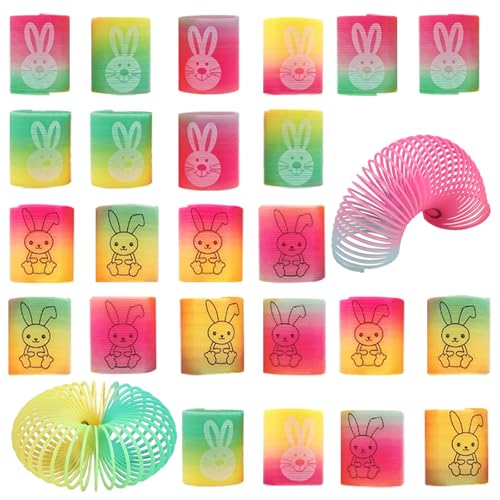 Giugio 24 Stück Party Mitgebsel Regenbogen Spielzeug, Stereier zum Befüllen, Ostereier Plastik, Treppenhüpfer Spielzeug für Mädchen & Jungen - Kindergeburtstag Mitgebsel von Giugio