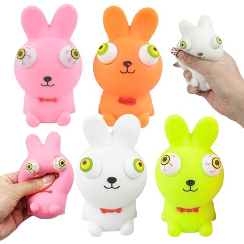 Giugio Squeeze Spielzeug, 4 Stück Hasen Squeeze Spielzeuge, Popping Out Eyes Squeeze Toys, Ostern Decompression Sensory Toys Popping Out Kaninchen, Stress Spielzeug für Erwachsene und Kinder Giugio Squeeze Spielzeug, 4 Stück Hasen Squeeze Spielzeuge, Popping Out Eyes Squeeze Toys, Ostern Decompression Sensory Toys Popping Out Kaninchen, Stress Spielzeug für Erwachsene und Kinder von Giugio
