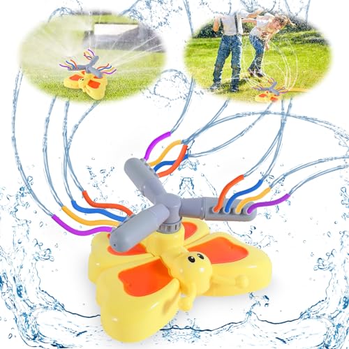 Giugio Wassersprinkler Kinder, Sprinklerspielzeug Outdoor, Wasserspielzeug Garten, Rasensprenger, Wasserspielzeug Kinder Outdoor Spielzeug ab 3 4 5 6 7 8 Jahre Junge und Mädchen (A) von Giugio