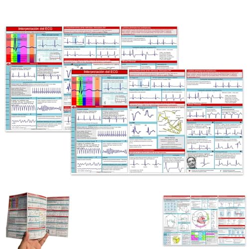 EKG-Taschen-Anleitung, EKG-Rhythmus-Interpretation, doppelseitige kompakte Referenzkarte, schnell interpretierende Taschen-Krankenschwesteranleitung, paramedizinische Speicherkarten EKG-Taschen-Anleitung, EKG-Rhythmus-Interpretation, doppelseitige kompakte Referenzkarte, schnell interpretierende Taschen-Krankenschwesteranleitung, paramedizinische Speicherkarten von Giurui