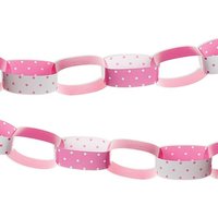 Papier-Kette, rosa/weiß, 1 Stück, 2,5 m Papier-Kette, rosa/weiß, 1 Stück, 2,5 m von Givi Italia