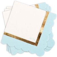 Partyservietten, hellblau/weiß, 16 Stück, 33 cm Partyservietten, hellblau/weiß, 16 Stück, 33 cm von Givi Italia