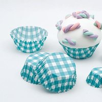 Türkis karierte Muffinförmchen, 75 Stk. Türkis karierte Muffinförmchen, 75 Stk. von Givi Italia