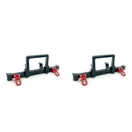 Giwnhvx 2X Metall Front StoßStange mit Dem Abschlepphaken für MN D90 D91 D96 MN-90 MN99S 1/12 RC Auto Upgrade Teile ZubehöR,Schwarz von Giwnhvx