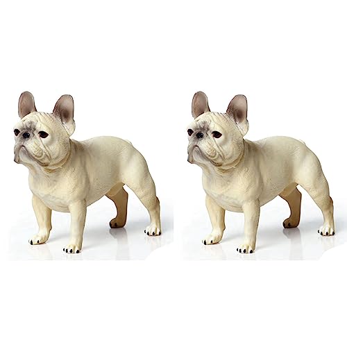 Giwnhvx 2X Mopp Hund Französische Bulldogge Modelle Stehende Position Aktion Figur Kinder Pädagogische Günstige Spielzeug Geschenk Sammlung von Giwnhvx