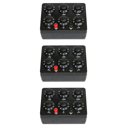 Giwnhvx 3 x 0-99999,9 Ohm einfache Widerstandsbox, präzise, variabler Dekade-Widerstand, Lehrinstrument, Lehrwiderstandsbox Giwnhvx 3 x 0-99999,9 Ohm einfache Widerstandsbox, präzise, variabler Dekade-Widerstand, Lehrinstrument, Lehrwiderstandsbox von Giwnhvx
