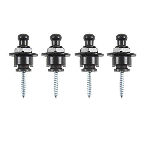 Giwnhvx 4 x Gurtschloss Straplocks rund für E-Gitarre Bass schwarz Giwnhvx 4 x Gurtschloss Straplocks rund für E-Gitarre Bass schwarz von Giwnhvx