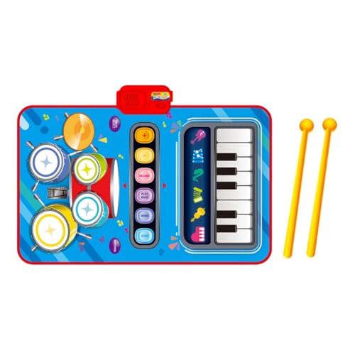 Giwnhvx Blaue 2-In-1-Multifunktions-Elektronik-Musikdecke für Kinder Zur Förderung des Musikinteresses von Giwnhvx