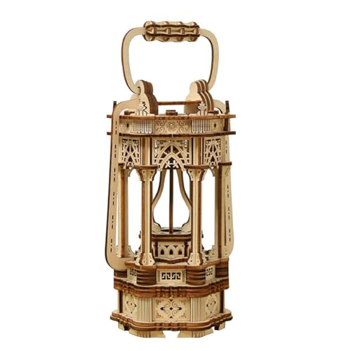 Giwnhvx Dreidimensionale Holzmontage-Retro-Lampe, handgefertigt, DIY-Montage-Laterne, Schreibtisch-Ornamente, antiker Stil Giwnhvx Dreidimensionale Holzmontage-Retro-Lampe, handgefertigt, DIY-Montage-Laterne, Schreibtisch-Ornamente, antiker Stil von Giwnhvx
