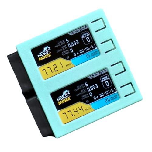 Giwnhvx Für NerdMiner V2 DUO 156K/S Dual Screen BTC Solo Lotterie Miner Bitcoin Nerd Miner Grün Giwnhvx Für NerdMiner V2 DUO 156K/S Dual Screen BTC Solo Lotterie Miner Bitcoin Nerd Miner Grün von Giwnhvx