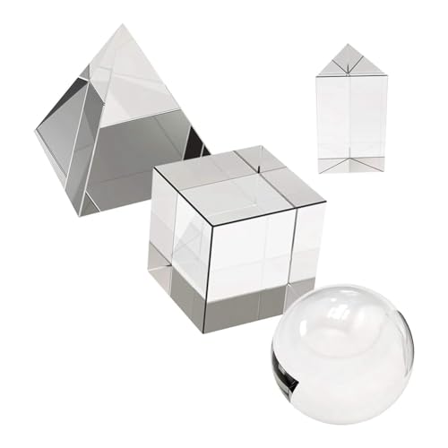 Giwnhvx Optisches Kristall-Fotografie-Prismen-Set, inklusive 55 mm Kugel, 50 mm quadratisches und dreieckiges Prisma, 60 mm optische Pyramide, transparent, 4 Stück Giwnhvx Optisches Kristall-Fotografie-Prismen-Set, inklusive 55 mm Kugel, 50 mm quadratisches und dreieckiges Prisma, 60 mm optische Pyramide, transparent, 4 Stück von Giwnhvx