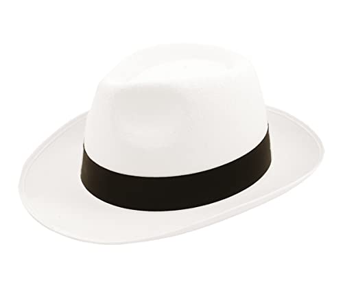 Erwachsenenkostüm-Zubehör, Rocker-Stern-Kostüm-Set der 1980er Jahre, inklusive Hut, Schattierungen und Pailletten-Handschuhen für Tanzpartys, Pop-Ikonen-Requisiten, weißer Hut von Gizelle