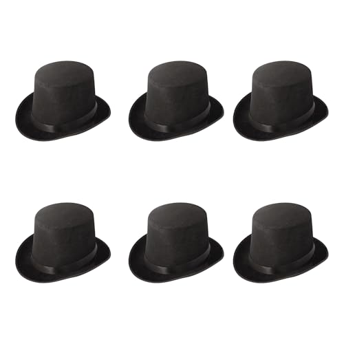 Gizelle Schwarzer Velours-Zylinder für Erwachsene, Derby, viktorianischer Steampunk-Magier-Kostümhut, Einheitsgröße, Kostümhüte für Damen und Herren, 12 Stück Gizelle Schwarzer Velours-Zylinder für Erwachsene, Derby, viktorianischer Steampunk-Magier-Kostümhut, Einheitsgröße, Kostümhüte für Damen und Herren, 12 Stück von Gizelle