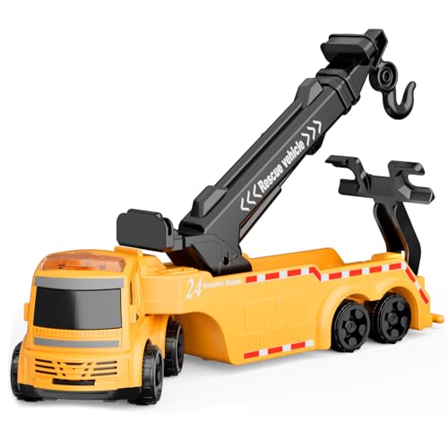 GizmoVine Abschleppwagen Spielzeug, LKW, Trägheits-lastwagen mit 360° Drehbarer Autokran, 180° Drehung Vorne, Kinderspielzeug Geburtstagsgeschenk für 2 3 4 5 6 Jahre GizmoVine Abschleppwagen Spielzeug, LKW, Trägheits-lastwagen mit 360° Drehbarer Autokran, 180° Drehung Vorne, Kinderspielzeug Geburtstagsgeschenk für 2 3 4 5 6 Jahre von GizmoVine