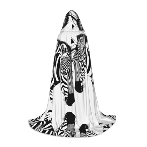Gjgdbxdw Abstrakter Umhang mit Kapuze mit Zebramuster und Kapuze für Damen, Herren, Teenager, Halloween, Cosplay-Kostüme Gjgdbxdw Abstrakter Umhang mit Kapuze mit Zebramuster und Kapuze für Damen, Herren, Teenager, Halloween, Cosplay-Kostüme von Gjgdbxdw