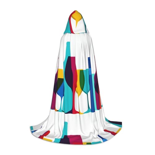 Gjgdbxdw Cocktail-Gläser und Weinflaschen-Druck, Kapuzenumhang mit Kapuze, für Damen, Herren, Teenager, Halloween, Cosplay-Kostüme Gjgdbxdw Cocktail-Gläser und Weinflaschen-Druck, Kapuzenumhang mit Kapuze, für Damen, Herren, Teenager, Halloween, Cosplay-Kostüme von Gjgdbxdw