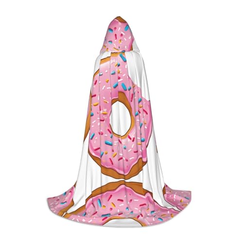 Gjgdbxdw Kapuzenumhang mit Donut-Druck, für Damen, Herren, Teenager, Halloween, Cosplay-Kostüme Gjgdbxdw Kapuzenumhang mit Donut-Druck, für Damen, Herren, Teenager, Halloween, Cosplay-Kostüme von Gjgdbxdw